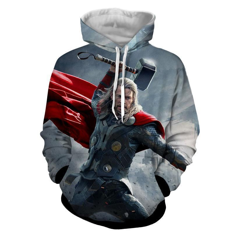 Thor Hammering Down Thor 3D Printed Thor Hoodie