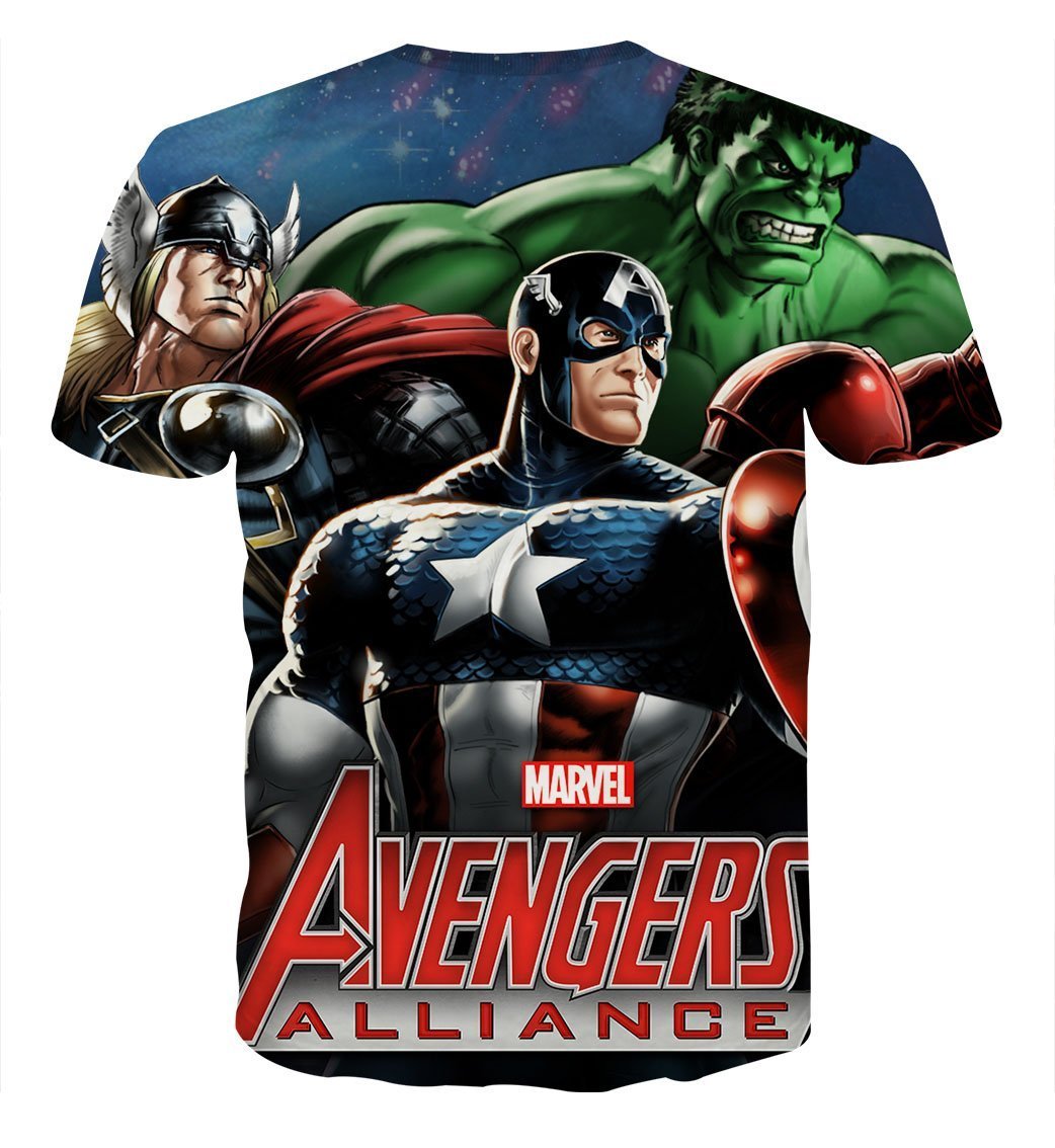 Thor Hulk Tee And Captain America 3D Printed Hulk T-Shirts