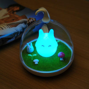 Totoro Pink LED Lamp - Glowing Bright At Night