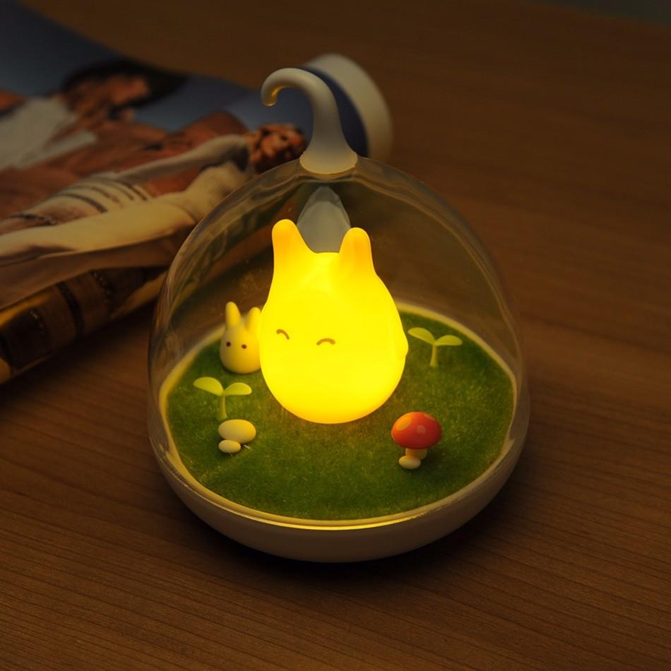 Totoro Pink LED Lamp - Glowing Bright At Night