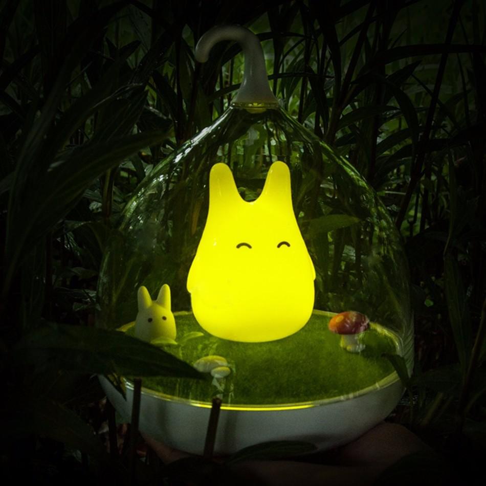 Totoro Pink LED Lamp - Glowing Bright At Night