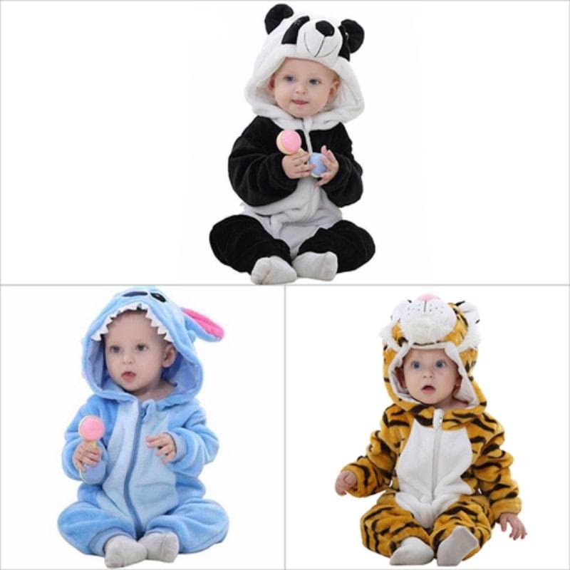 Triple Pack - Panda, Tiger and Stitch Baby Onesie Costume