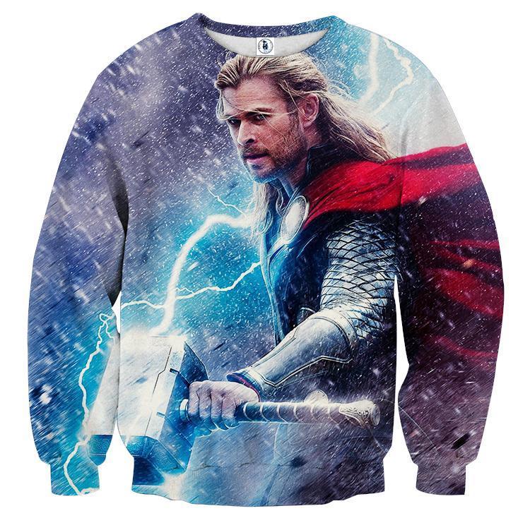 Unique Thor Crewneck 3D Printed Thor Sweatshirts