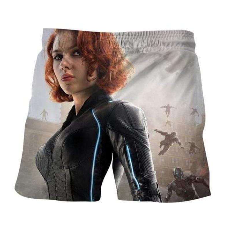 Widow Black Cool 3D Printed Anime Shorts