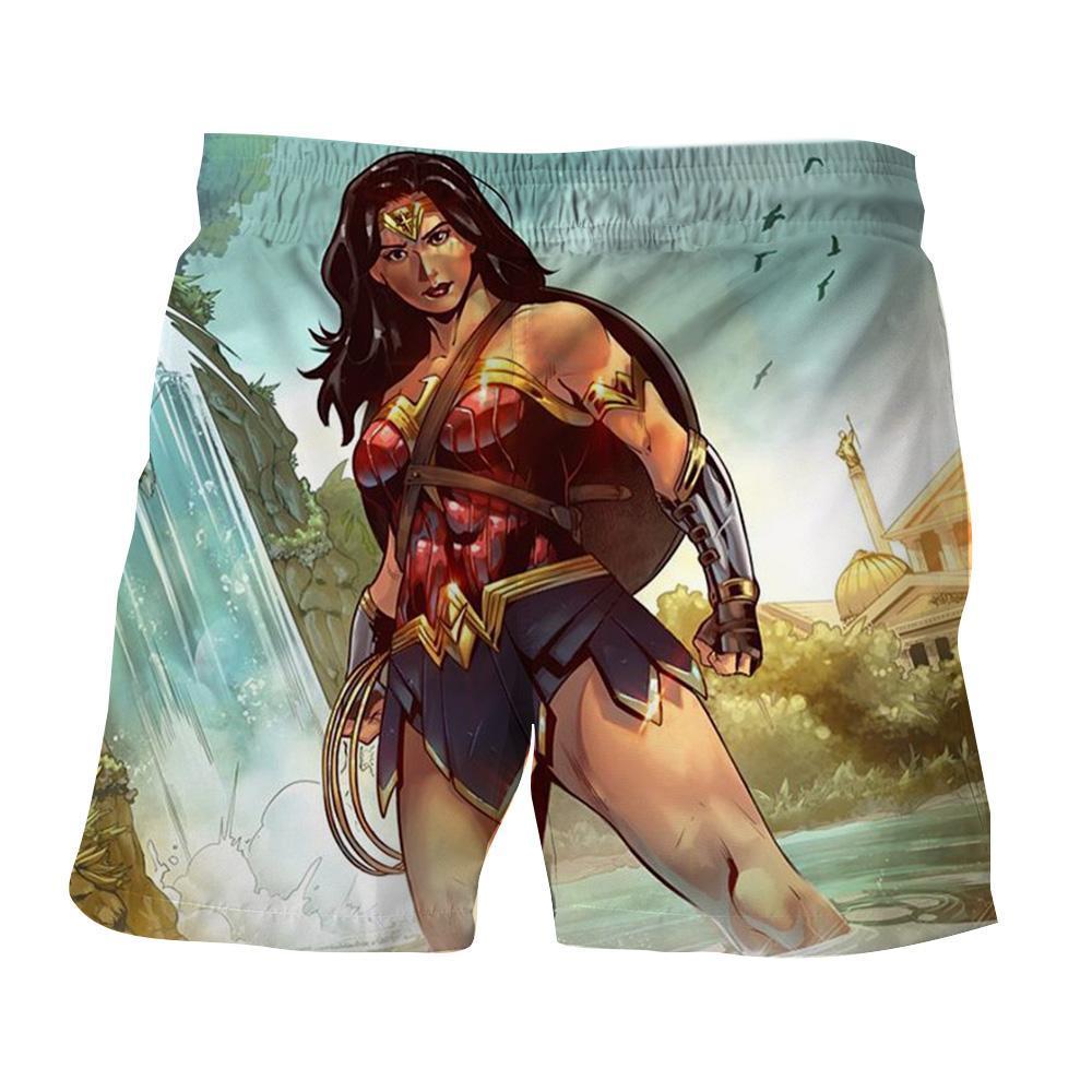 Wonder Woman 3D Printed Ample Strength Wonder Woman Shorts