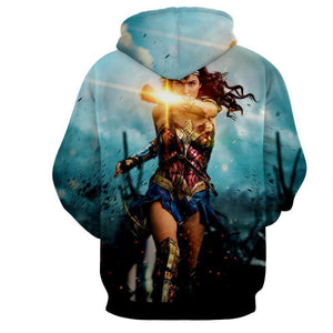 3D Printed Fighting Tide Wonder Woman Hoodie