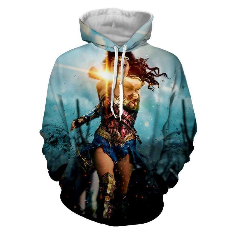 3D Printed Fighting Tide Wonder Woman Hoodie
