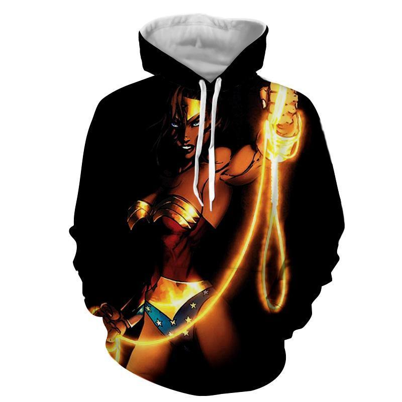 3D Printed Iron Chain Wonder Woman Hoodie