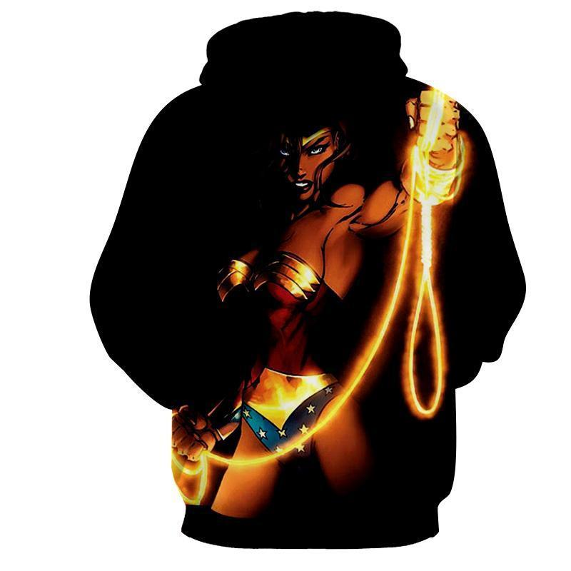 3D Printed Iron Chain Wonder Woman Hoodie