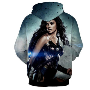 Shaded Wonder Woman 3D Printed  Hoodie