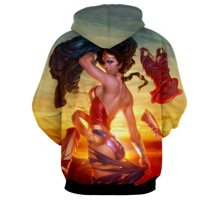 3D Printed Sham Wonder Woman Hoodie