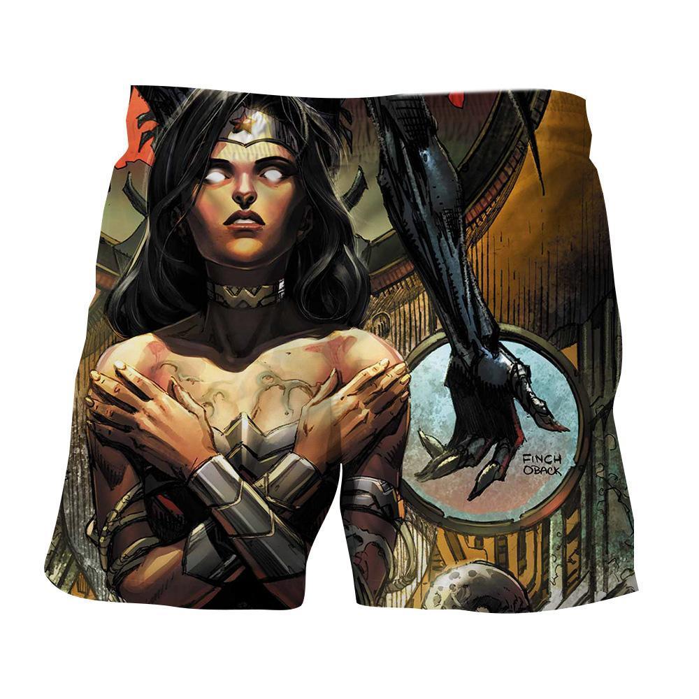 Wonder Woman 3D Printed Trance Wonder Woman Shorts