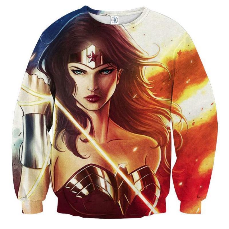 Wonder Woman Asunder 3D Printed Wonder Woman Sweatshirt