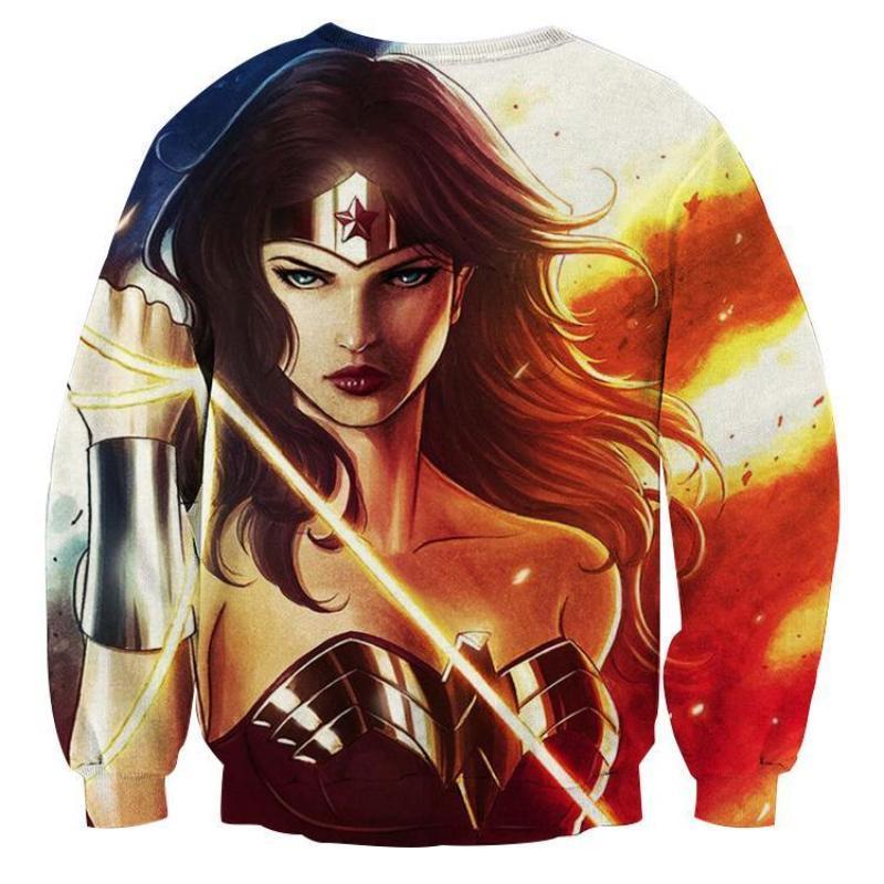 Wonder Woman Asunder 3D Printed Wonder Woman Sweatshirt