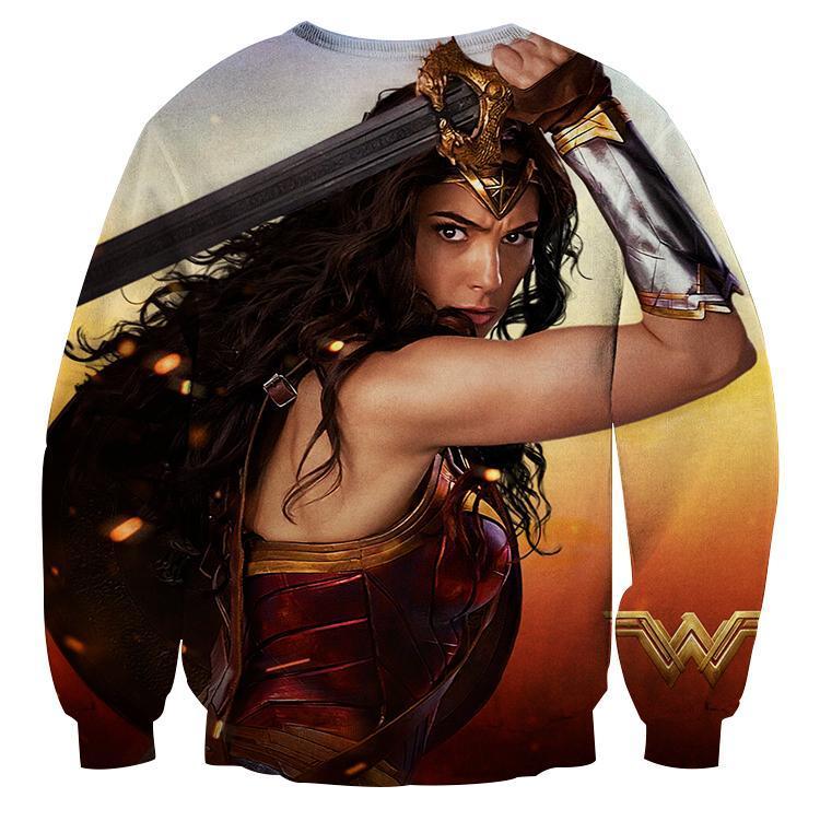 Wonder Woman Bogus 3D Printed Wonder Woman Sweatshirt