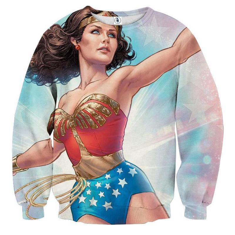 Wonder Woman Dreadnought 3D Printed Wonder Woman Sweatshirt
