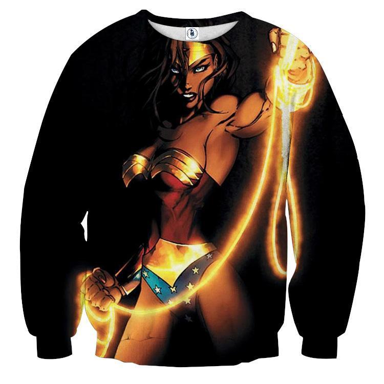 Wonder Woman Laso 3D Printed Wonder Woman Sweatshirt