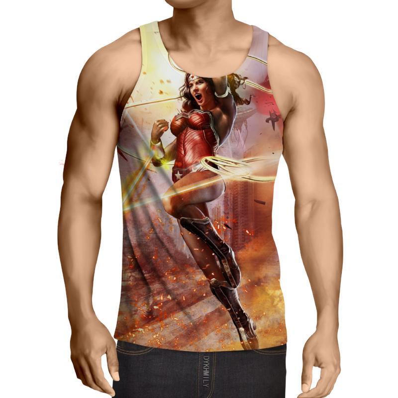 Wonder Woman Ploitering 3D Printed Wonder Women Tank Top
