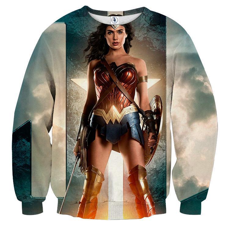 Wonder Woman Progeny 3D Printed Wonder Woman Sweatshirt