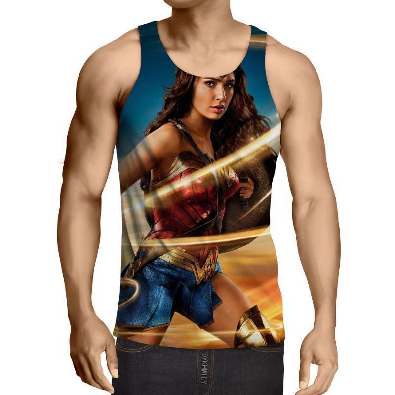 Wonder Woman Pseudo 3D Printed Wonder Women Tank Top
