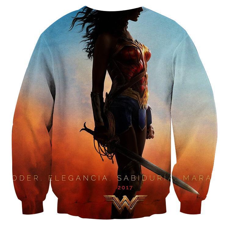 Wonder Woman Schism 3D Printed Wonder Woman Sweatshirt