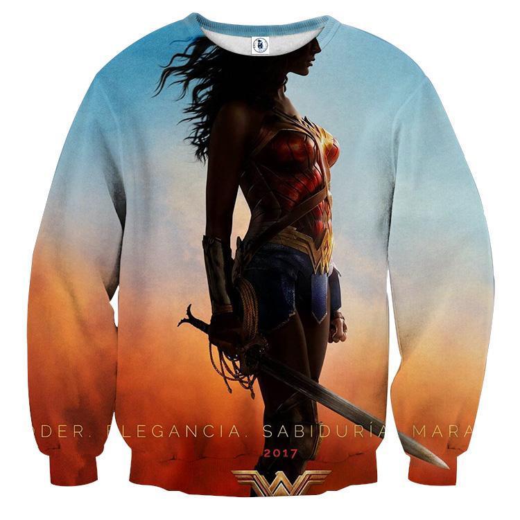 Wonder Woman Schism 3D Printed Wonder Woman Sweatshirt