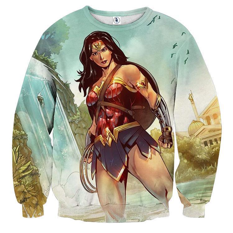Wonder Woman Smazing 3D Printed Wonder Woman Sweatshirt