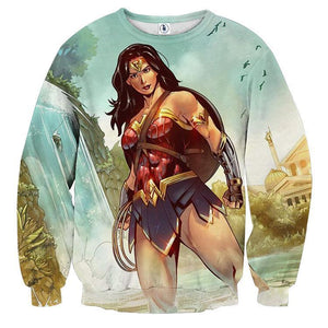 Wonder Woman Smazing 3D Printed Wonder Woman Sweatshirt