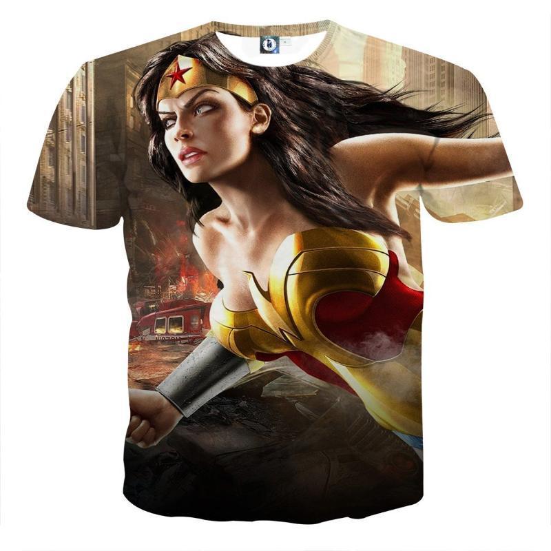 Wonder Woman Tee 3D Printed Wonder Women T Shirt