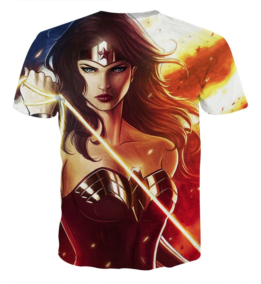 Wonder Woman Tee Nebula 3D Printed Wonder Women T Shirt