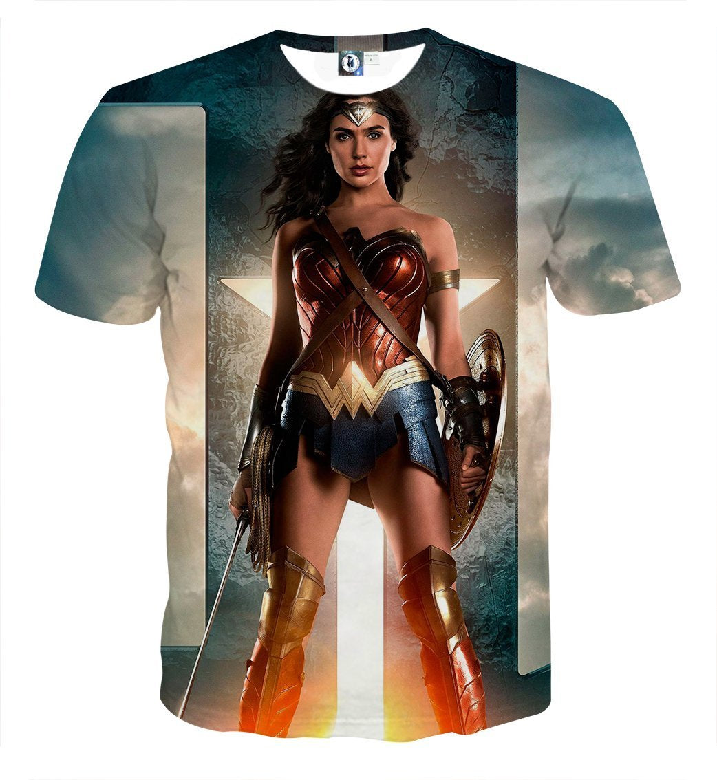 Wonder Woman Tee Ominous 3D Printed Wonder Woman T-Shirt