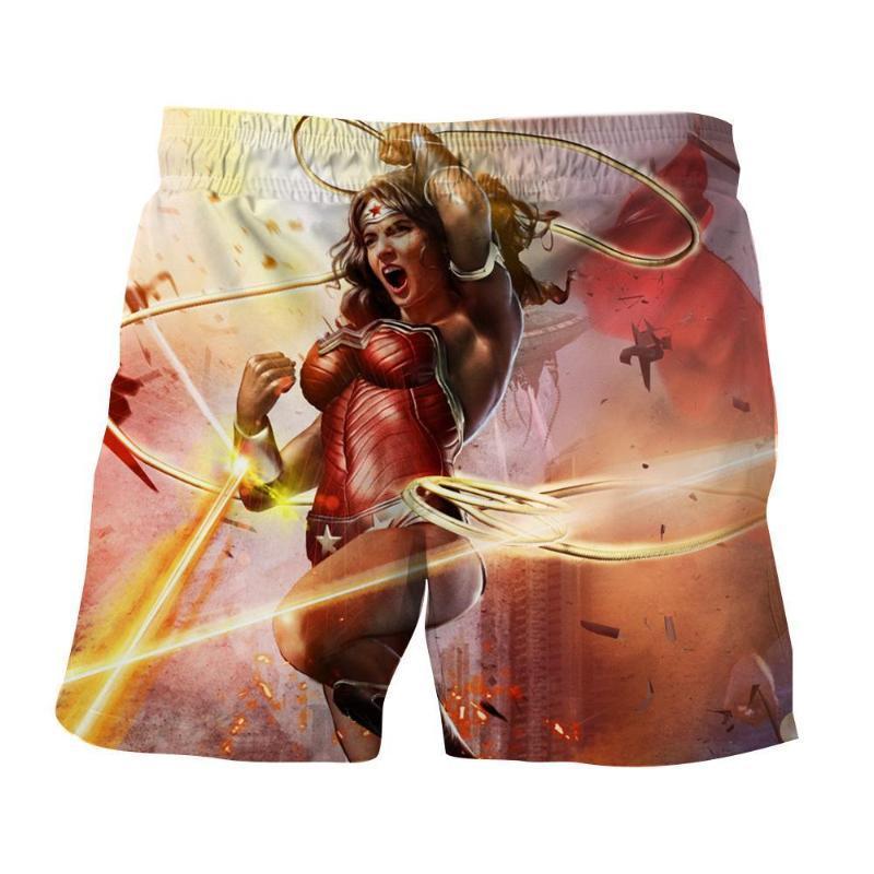 Wonderwoman Fighting Thunder 3D Printed Shorts