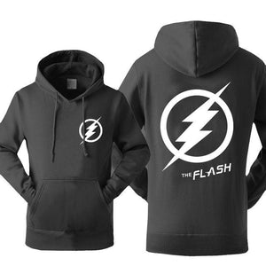 The Flash Lightning Bolt Black Cotton Sweat Shirt Hoodie