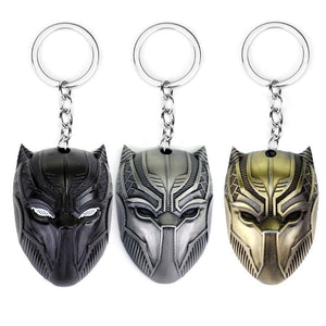 Black Panther Keychain Bronze Plated And Silver Plated